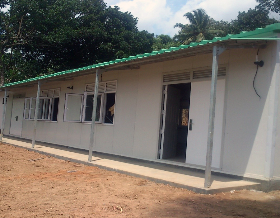 Construction of proposed police building using pre fabricated panels at Awissawella police station in Seethawakapura division